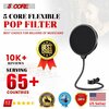 5 Core 5 Core Microphone Pop Filter - 360 Degree Gooseneck Clip - 6 Inch Dual Layered Wind Pop Screen POP FILTER